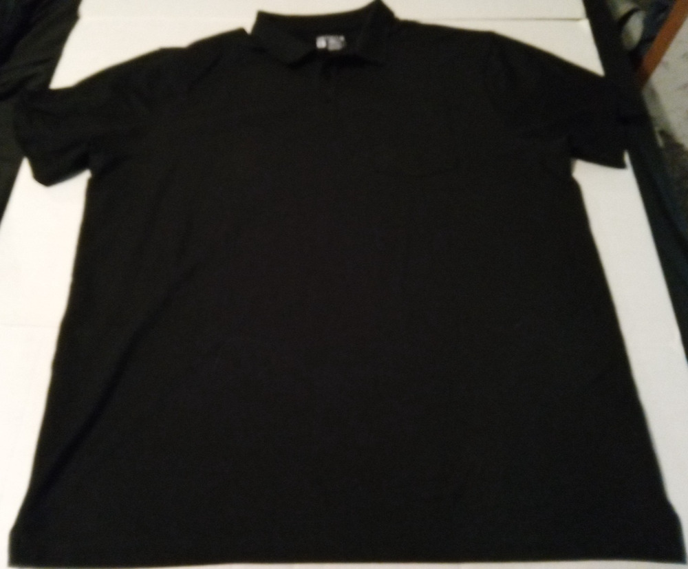 Carhartt Size 2Xl Black Loose Fit Three Button Collered Short Sleeve Pullover